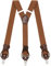 Kohentact Hosenträger Herren mit Clip- und Knopfbefestigung, inklusive 6 Knöpfe, 3,5 cm Breite Y-Form für Körpergrößen bis 200 cm Suspenders for Men 1 (Braun)