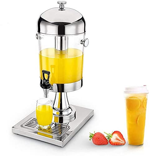 WHITEUQ Dispensador de Bebidas Dispensador de Cerveza, Barril de Cerveza Máquina de Bebidas Buffet Jugo de Acero Inoxidable con Grifo(Plata2 26x35x55cm)