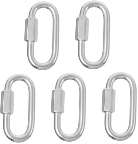 iplusmile 304 Maglie di Riparazione Rapida della Catena in Acciaio Inossidabile 5 Pezzi con Bloccaggio per Escursioni in Viaggio