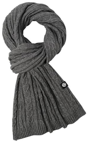 Schal Herren Damen Winter,Warm Strickschal,Weich Winterschal Unisex, Unisex Strickschal Lang Grobstrick Schal Warm Winterschal einfarbiges Halstuch Oversized Schlauchschal für Herbst und Winter