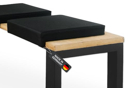Lycce Bankauflage/Klemmkissen Kunstl. 1 Leiste, Bankt. ab 35cm schwarz | Extra weiche Polsterung, Rutschfest, 100.000 Scheuertouren, Banktiefe ab 35 cm