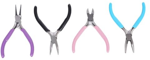 4Pcs Needle Nose Pliers Long Nose Pliers for Jewelry Making Fishing Wire Wrapping Small Needle Nose Pliers