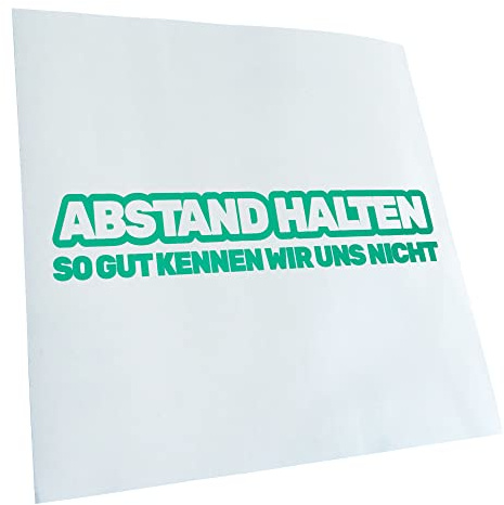 Kiwistar - Autoaufkleber - Türkis - 20x4cm Abstand halten! - Back Off Aufkleber für Auto, Laptop, Fahrrad, LKW, Motorrad Mehrfarbig JDM Decal Racing