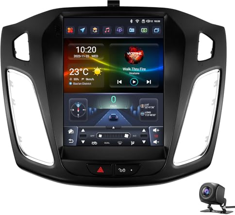 Radio estéreo para automóvil con Pantalla táctil IPS de 9,7 para F-ORD Focus 3 MK3 2011-2019 Android 15 GPS Navi Carplay DSP Dab/Control del Volante/WiFi/BT/Mirrorlink/RDS/USB Cámara
