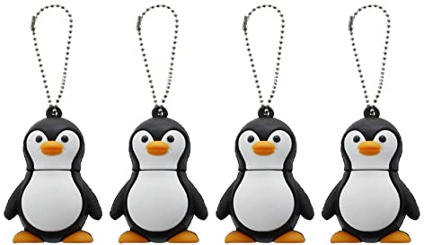 Sxmrmnx 4X 32GB Novelty Cute Baby Penguin USB 2.0 Flash Drive Data Memory Stick Device - Black and White