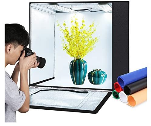 80/60/40 centimetri Portatile Photo Studio Lightbox Fotografia Softbox Foto Studio di Illuminazione Ripresa Tenda Box Kit e 6 Fondali Per la fotografia in studio(40x40x40cm)