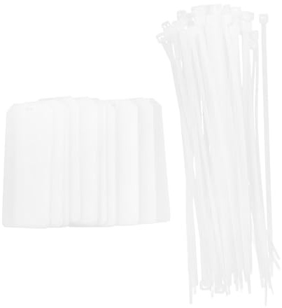WOONEKY Etiquetas De Identificación Para Cables 50 Piezas Tamaño Estándar Resistentes Al Agua Material Abs Para Gestión y Marcado De Cables Usb Uso Doméstico y Profesional