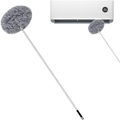Plumero De Plumas Largas - Limpiador De Microfibra Para Ventilador De Techo Flexible, Plumero Con Poste Largo, Herramienta De Limpieza De Alto Alcance, Dispositivo Para Persianas, Paredes Y Estantería