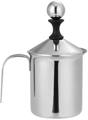 Montalatte Per Caffè in Acciaio 304 a Doppio Strato Frusta Manuale Facile Da Pulire Per Latte Macchiato E Cappuccino Fatti in Casa Montalatte a Doppio Strato Per Schiuma Manuale