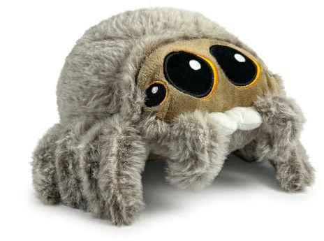ZonHoriz Spider Plush Toy, 7.87in Cute Jumping Spider Stuffed Animal, Soft Cartoon Plush for Kids, Desk Decor & Gift