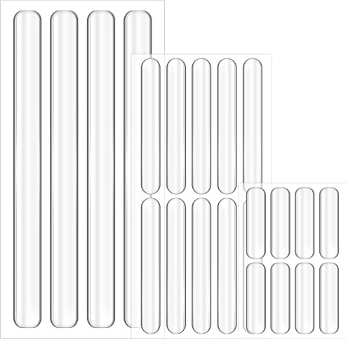 22 Pcs Rubber Bumpers, Door Silencers for Slamming, Bumper Stop Strip Clear Door Silencer Furniture Chair Wall Protector for Kitchen Cabinets Sound Dampening Buffer Pads for Drawer Toilet Glass Table