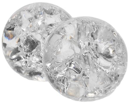 Gatuida Bolas de Cristal Decorativas para Fuente de Agua 3 Cm, 2 Piezas, Esferas Transparentes para Decoración del Hogar y Accesorios de Fotografía, Adornos Miniatura para Oficina