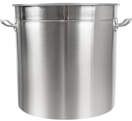 50L Edelstahl Suppentopf, Großer Kochtopf mit Deckel für Induktion, Gas und Elektro, 201 Edelstahl Topf Ø 40cm für Gastronomie und Küche