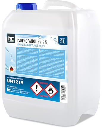 5 L Isopropanol 99,9% IPA von Höfer Chemie frisch abgefüllt im handlichen 5 L Kanister - perfekt als Lösungsmittel und Fettlöser geeignet