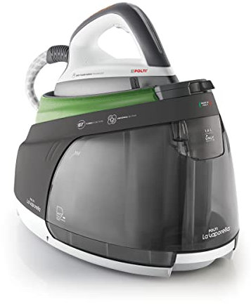 Polti La Vaporella XT90C, Plancha de vapor con caldera, 7 Bar de presión, Potencia 2350 W, Función Eco, Autonomía ilimitada, Capacidad 1,4 L, Steam Pulse 450 g, Verde y Gris