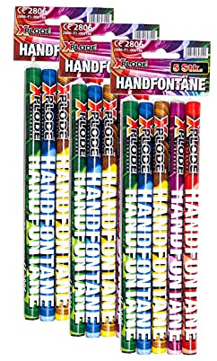 vama Xplode farbige Handfontänen in 5 Farben für Hochzeit Geburtstag Party tierfreundlich Jugendfeuerwerk (3 Packungen)
