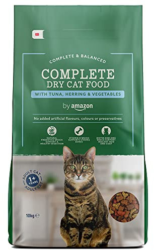 by Amazon Komplett-Trockenfutter für Erwachsene Katzen Mit Thunfisch, Hering und Gemüse, 1er-Pack (1 x 10kg)