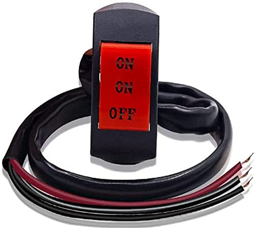 Interruttore universale per manubrio moto, 22 mm, interruttore ON-ON-OFF, interruttore a 3 fili per fendinebbia/luce spot per fari LED U5 U7 U2/con fari Angel Eyes