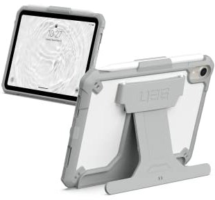 URBAN ARMOR GEAR UAG Designed for iPad Mini A17 Pro Case (7th Gen, 2024) A2993 A2995 A2996 8.3 Scout Healthcare with Hand Strap, Kickstand & Pencil Holder Rugged MIL-STD Protective Cover, White Gray