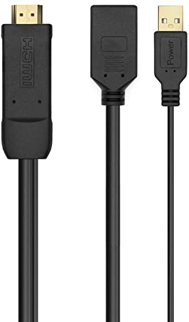 AISENS Cable CONVERSOR A122-0642 DISPLAYPORT Macho HDMI Macho DISPLAYPORT HEMBRA USB Macho 10M Negro