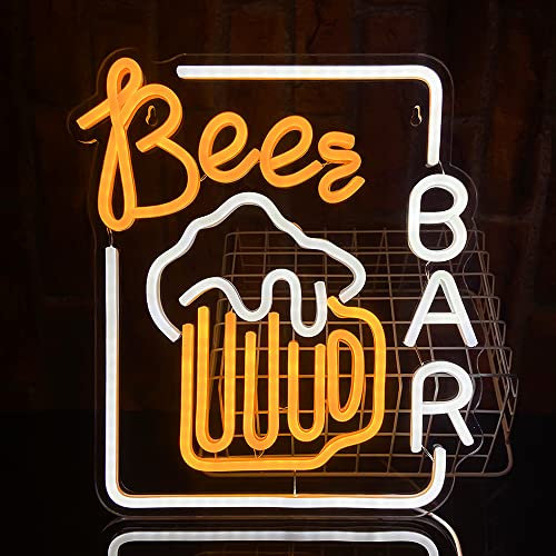 PILOYINDE Letrero de neón de cerveza Bar Decoración Accesorios de fiesta, Letrero de neón decorativo LED, Iluminación de letras de luz de neón de cerveza, Festival Restaurante Decoración de pared