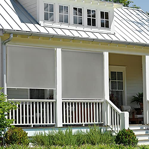 ACXIN Tenda da sole verticale, 140 x 140 cm, per balcone, terrazza, giardino, protezione solare e dal vento, resistente alle intemperie, grigio