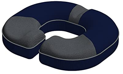 Surwin Cojín Antiescaras Cojín Silla Oficina, Cojín Lumbar para Adultos Alivio Dolor de Coxis Cojines, Cojin Antiescaras para Silla de Ruedas para Embarazo Postparto (1 Pieza,Cuadrado-Negro)