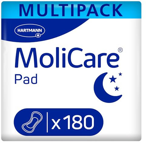MoliCare Pad Night: Anatomisch geformte Inkontinenzeinlagen zum Schutz bei leichter Blasenschwäche, 6x30 Stück