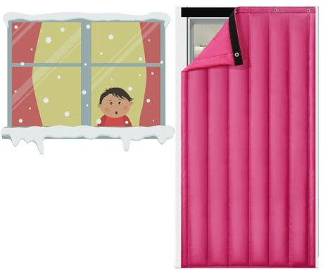 Thermovorhang Gegen Kälte und Hitze Kälteschutz Raumtrenner Wärmeschutzvorhang Schallschutz Vorhang Türvorhang Blickdicht Outdoorvorhänge Verdunkelungsvorhänge Wasserdicht Winddicht PU Leder ( Color :
