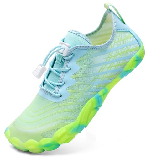 Mabove Wasserschuhe Damen Herren Badeschuhe Strandschuhe Barfussschuhe Barfuß Schuhe Schwimmschuhe Aquaschuhe Surfschuhe für Wassersport(Blaugrün,42EU)