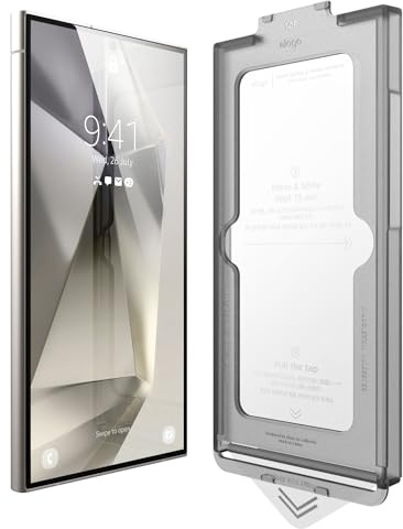 elago Panzerglas-Displayschutz für Samsung Galaxy S24 Ultra | 9H-Härte, Anti-Fingerabdruck, bruchsicher, kratzfest