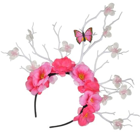 TOPBATHY 1Stk Stirnband Haarschmuck Haarkranz aus Blumen für die Hochzeit Haar Klammern Haarspangen Haarklammer Haarnadel dekorativer Haarreif Festival-Kopfbedeckung Weihnachten schmücken