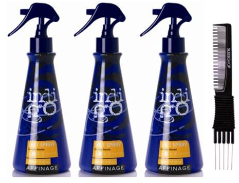 yper Affinage Indigo Salt Spray Volumising Texturizer (8.5 oz) with Teasing Comb Pack 3