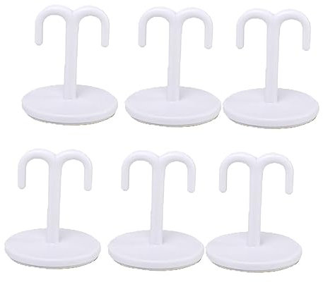 Gadpiparty 6pezzi Ganci Da Soffitto Resistenti Per Vestiti e Asciugamani Appendiabiti Adesivi Portasciugamani Multiuso Per Bagno Cucina Armadio e Garage Capacità