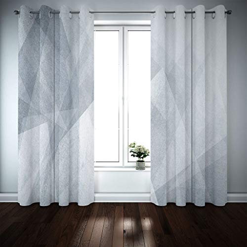 Geometrische Verdunkelungsvorhänge mit Ösen für Schlafzimmer und Wohnzimmer, Dekoration, 2 Paneele, schlichtes Design, Digitaldruck, Kinderzimmer-Vorhänge, 280 x 260 cm