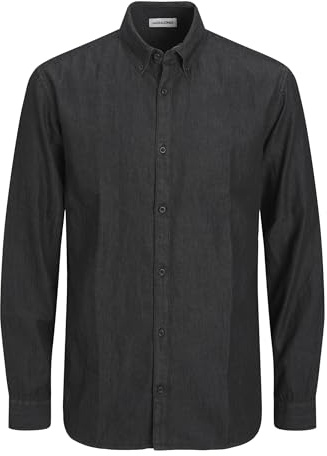 Jjeperfect Denim Shirt Ls Noos, Svart denim, L