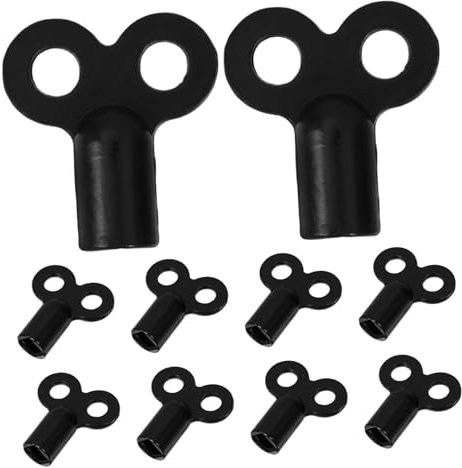 Mikikit 10pcs Radiator Bleed Keys Metal Key for Plumbing and Water Shut Off Valve