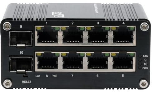 Exsys Gmbh Mini 8+2-Port Industrial Gigabit Sfp Poe+ Switch, WeB-Managed (eX-62035mpoE-Sfp)