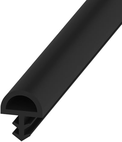 Joint de porte d'intérieur en TPE - 5 m/10 m/30 m - Joint de butée de porte - Résistant au vent et à la pluie - Pour portes, fenêtres - Noir - 8 x 5 mm x 10 m