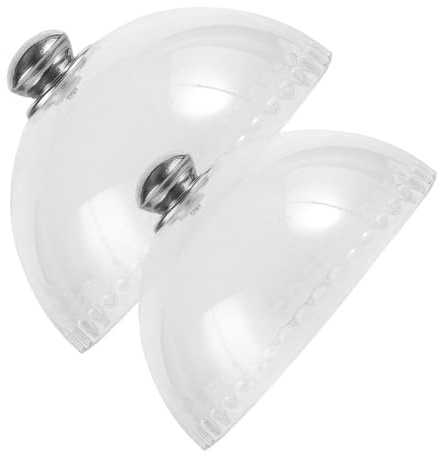 PHENOFICE 2pcs Cake Domes Clear Food Covers Collapsible Cake Carrier Holder Microwave Safe