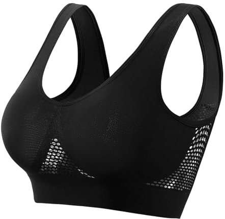 BH Damen Ohne Bügel Push Up T-Shirt Yoga Sport Große Brüste Seamless Mini Glätteisen Für Kurze Haare 95D Tiefer Rückenausschnitt Spitze Capital Bra Silikonbrüste Bustier Baumwolle Schwarz