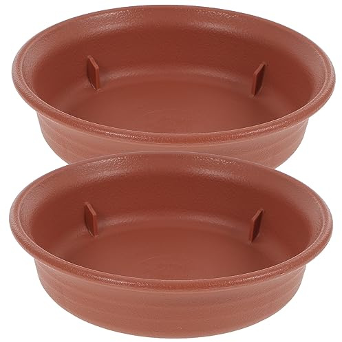 TOYANDONA 2 Piezas Bandeja De Resina Espensa para Macetas Bandeja De Agua para Plantas Platillos para Plantas De Interior Utilizable Balcones Terrazas o Jardines