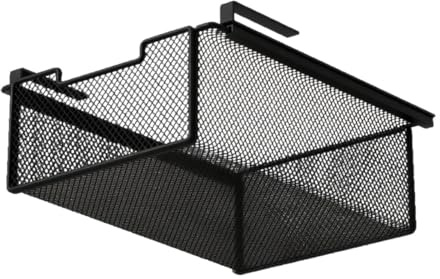 F Fityle Organisateur de sous-Vêtements en Métal, Armoire de Rangement Suspendu, Boîte de Rangement sous Étagère, Panier à Tiroir Coulissant Gain de Place pour Chaussettes, Slips, Soutiens-Gorge,Noir