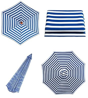 Générique 2.0m-3.5m 6 Baleines/8 Baleines Auvent de Remplacement Pour Parasol, Protection UV Toile de Rechange Housse de Parapluie, pour Jardin Piscine Parapluie Porte-à-Faux