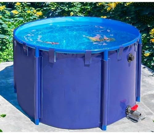 Genérico Piscina elevada Redonda para niños: fácil instalación, Marco Grueso, diseño Plegable Grande, jardín y la diversión al Aire Libre.