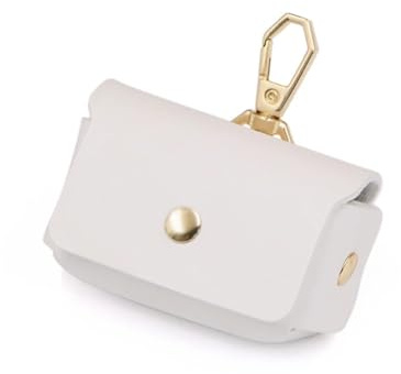 DOKRIN Coussins pour bagues,1 sac à bijoux en cuir blanc, support de bague pour animaux de compagnie, support de bague pour collier de chien, boîte pour alliances