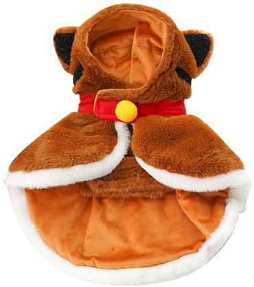 Cat Christmas Cloak,Windproof Cold Weather,Dog Cat Hooded Cape for Christmas - for Party Festive Show Stage Performance Parade Family Gathering