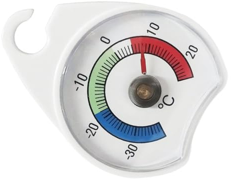 VICASKY Termometro Frigorifero Interno Precisione con Display Analogico Igrometro Plastica per Cucina e Conservazione Alimenti Monitoraggio Affidabile per Frigo e Congelatore