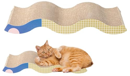 Kratzbrett Für Katzen - Großer - Interaktives Katzen Spielzeug Bodenmöbel Schutz Lounge,Kratzmöbel Schutz Für Boden Innen