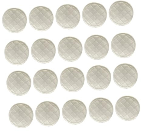 FRCOLOR Coppette Assorbilatte Lavabili e Riutilizzabili in Cotone Biologico a 3 Strati, Confezione da 20 Pezzi, Assorbenti Ecologici per Allattamento al Seno